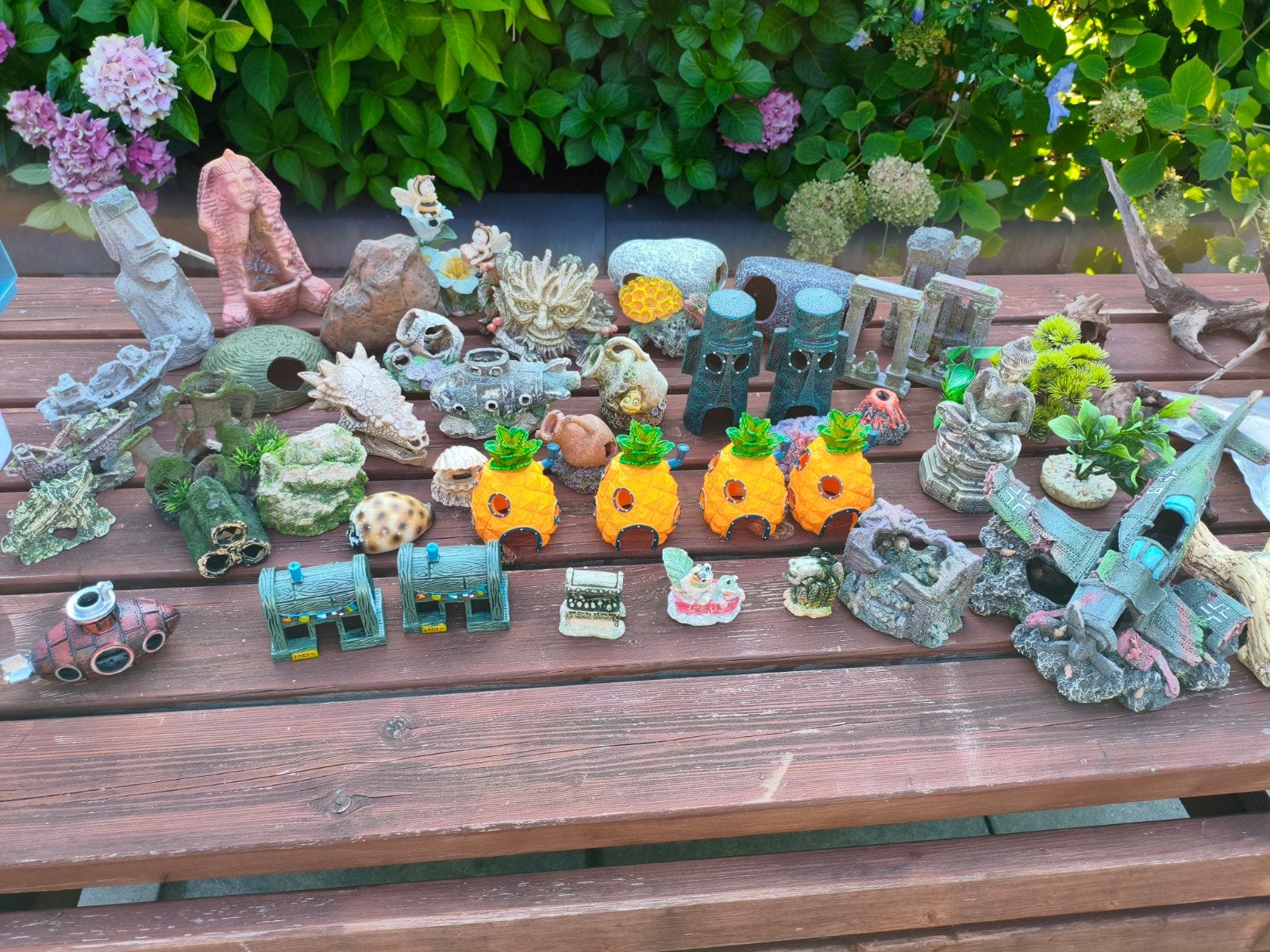 Diverse leuke aquarium ornamenten en hout, Ophalen, Inclusief toebehoren, Zo goed als nieuw, Plant(en), Steen of Hout