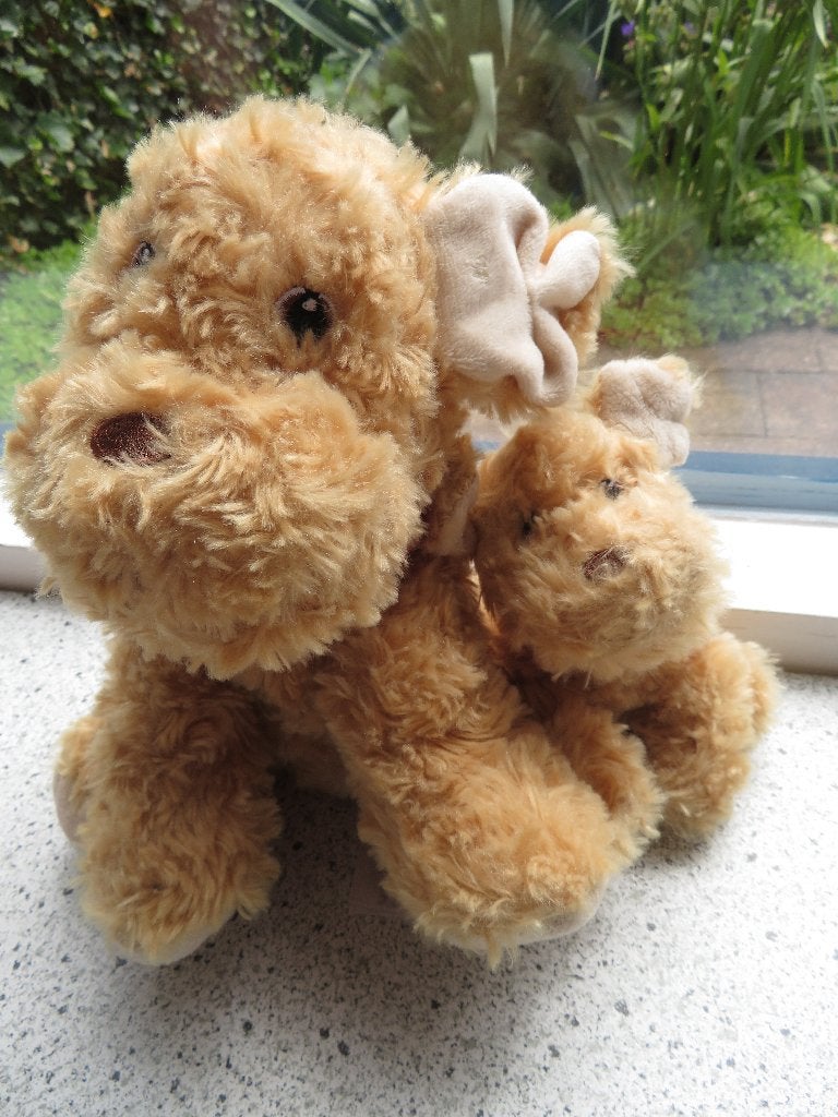 Hond met hondje puppy van Primark meten ca 15 cm en 25 cm, Zo goed als nieuw, Wasbaar, Primark, Hond