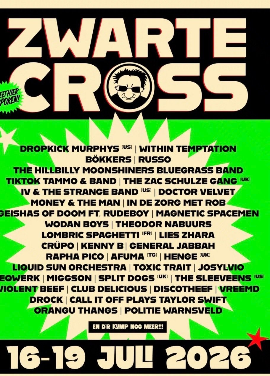 Zwarte cross tickets 2x 19 juli, Twee personen