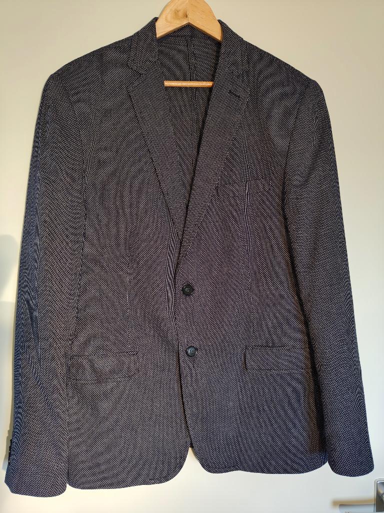 Cotton & Silk zomerkobert, Kleding | Heren, Kostuums en Colberts, Zo goed als nieuw, Maat 52/54 (L), Blauw, Ophalen of Verzenden