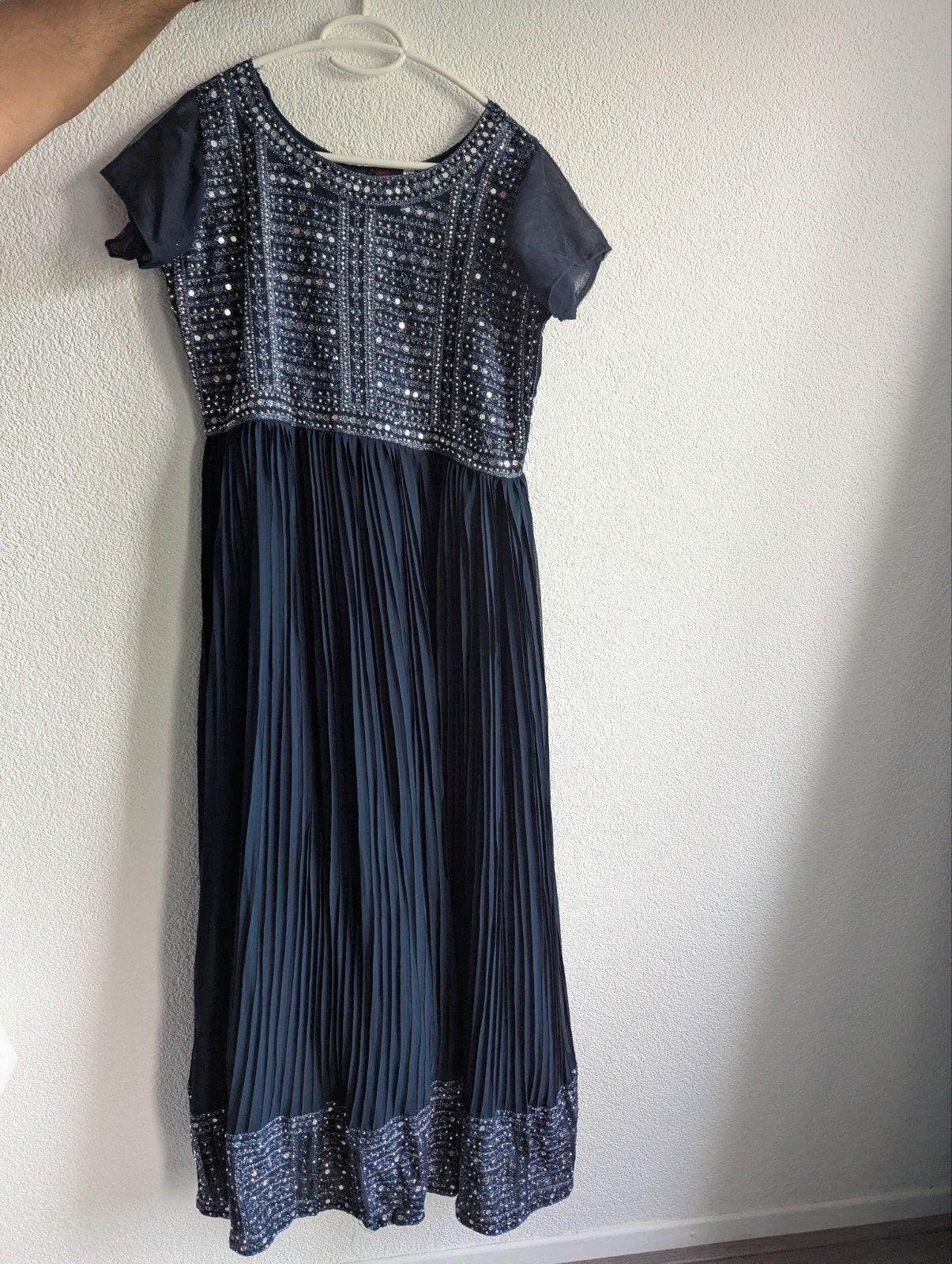 Indian Anarkali dress top, Ophalen, Blauw, Maat 42/44 (L), Zo goed als nieuw