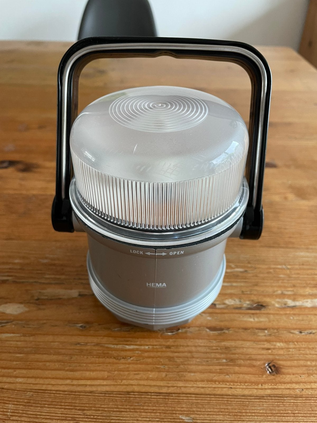 Vintage Hema kampeerlamp camping lamp, Ophalen of Verzenden, Zo goed als nieuw, Batterij