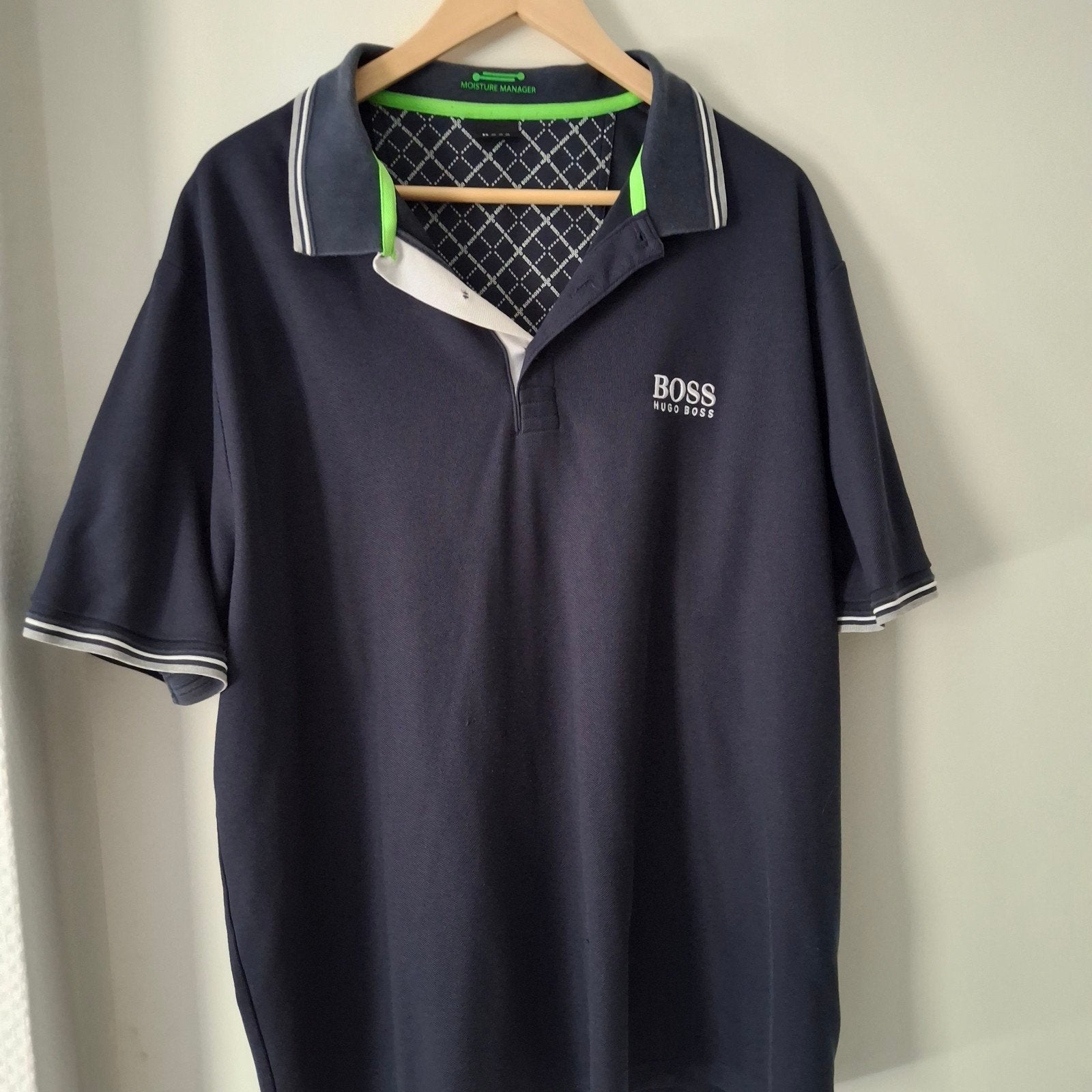 hugo boss polo xxxl, Ophalen of Verzenden, Zo goed als nieuw, Overige maten, Blauw
