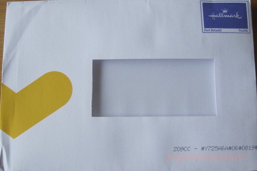 port betaald envelop van Hallmark, Ophalen of Verzenden, Envelop