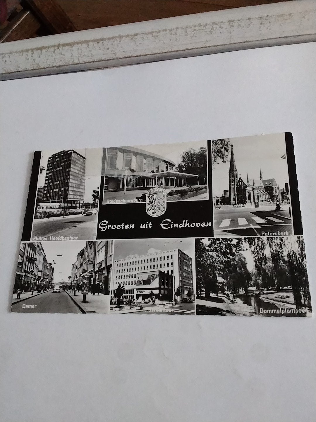 Oude ansichtkaart Groeten uit Eindhoven, Verzamelen, Ophalen of Verzenden, 1960 tot 1980, Ongelopen, Noord-Brabant
