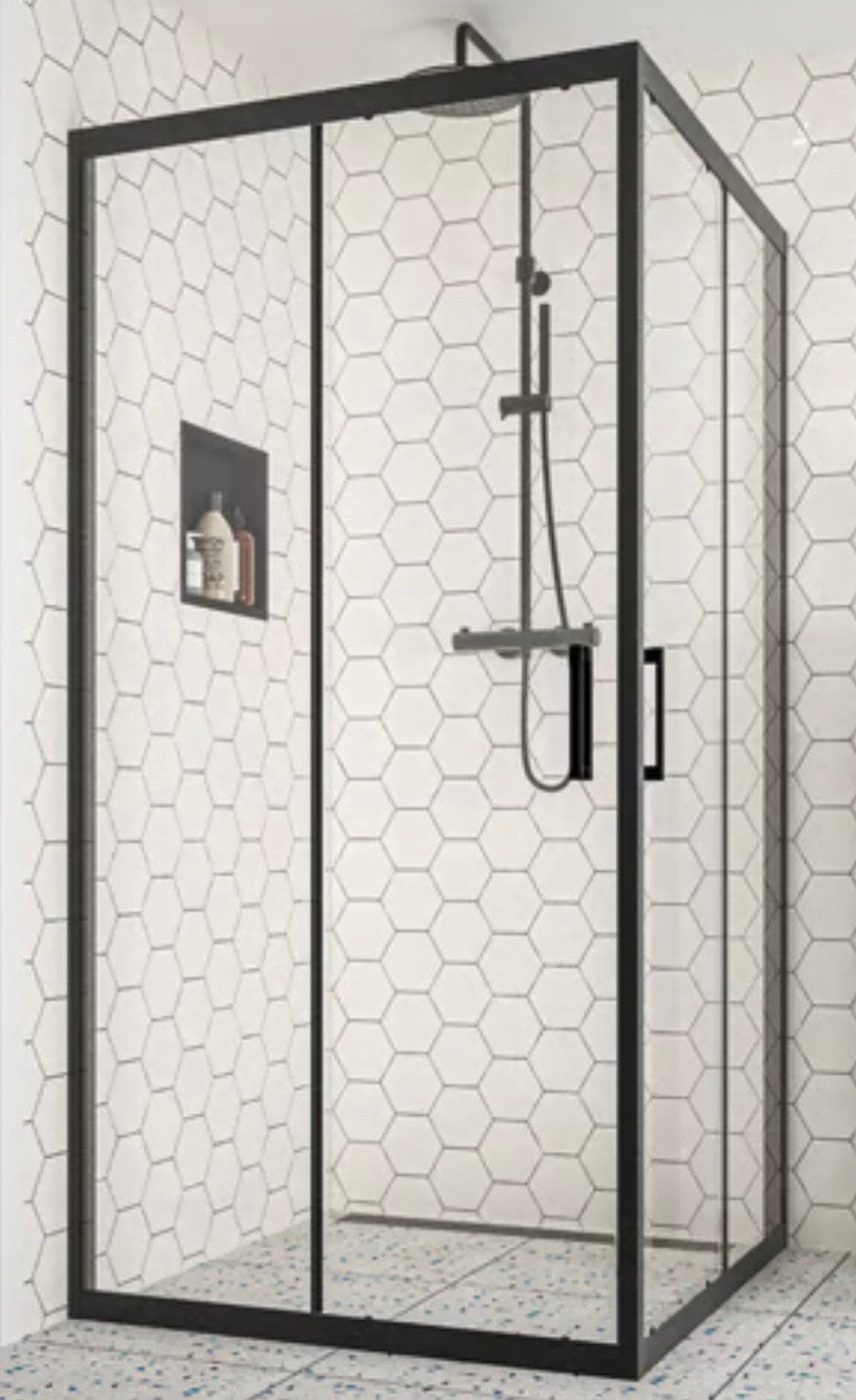 Saqu sturdy douchecabine hoekinstap 80x80x200cm, Huis en Inrichting, Badkamer | Complete badkamers, Ophalen, Zo goed als nieuw