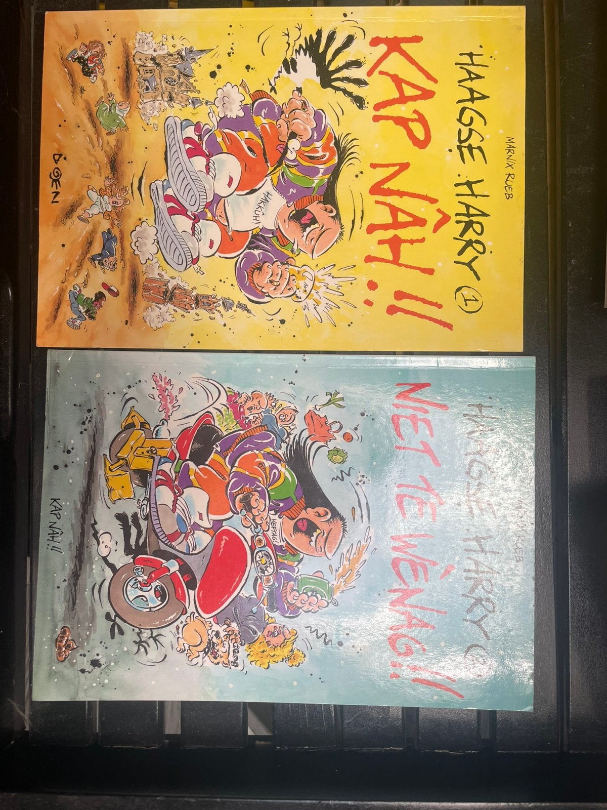 Haagse harry, Meerdere stripboeken, Ophalen