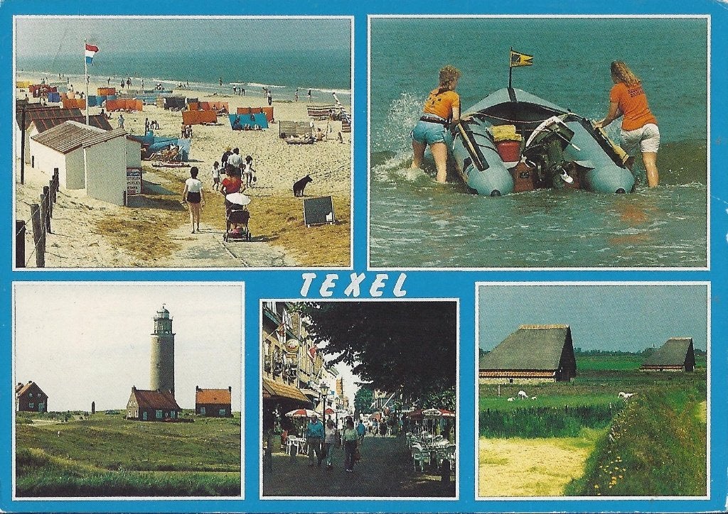 Cv1 Gelopen ansichtkaart groeten van texel, Verzenden, 1980 tot heden, Gelopen, Waddeneilanden