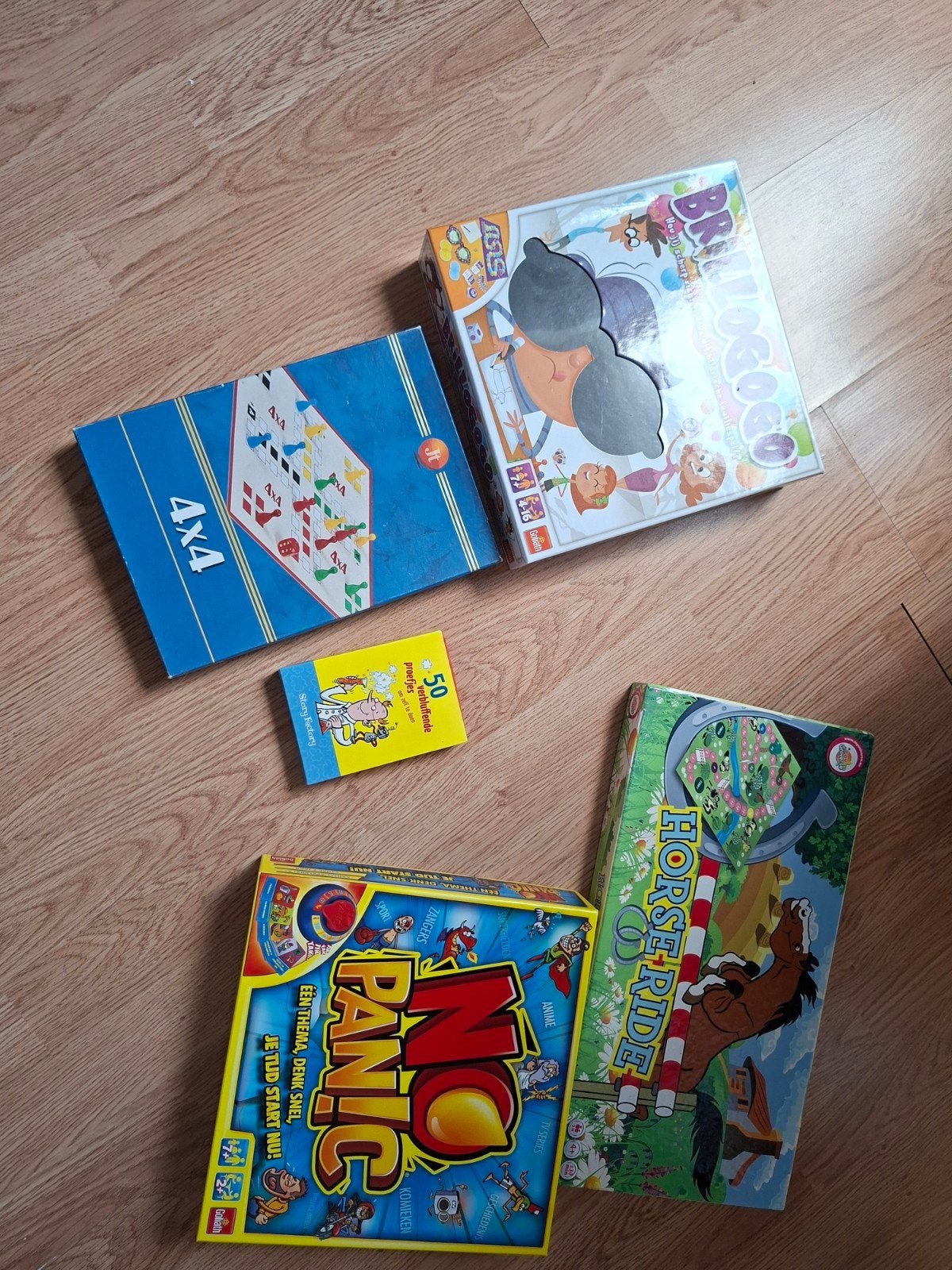 Diverse bordspellen: 4x4, Brillogogo, No Panic, Horse Ride, Drie of vier spelers, Ophalen, Gebruikt