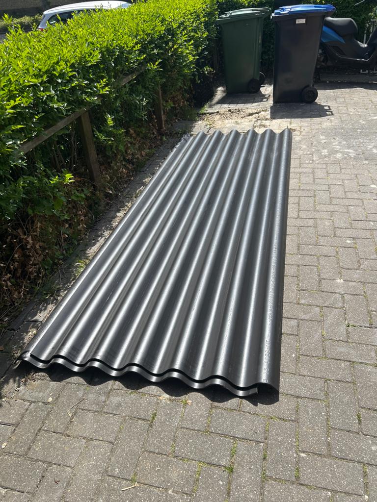 Nieuwe vezelbeton golfplaten - 2 stuks, Ophalen, Overige materialen, Nieuw, Minder dan 5 m²
