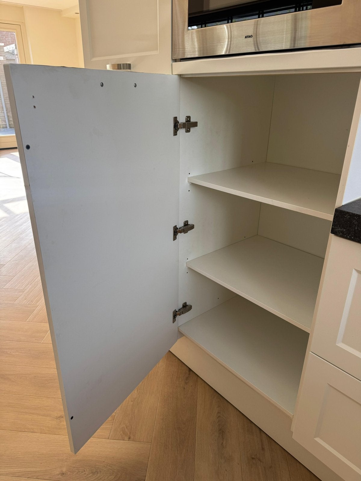 Nette Complete Hoekkeuken + Apparatuur + GEDEMONTEERD, Hoekkeuken, Ophalen of Verzenden, Zo goed als nieuw, Overige kleuren