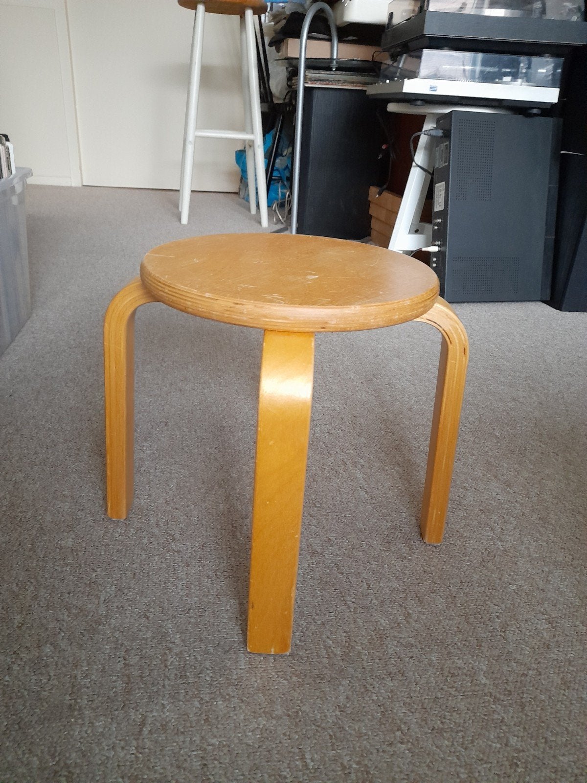 Krukje plywood hout kleine Frosta  - zeer nette staat, Ophalen, Zo goed als nieuw, Stoel(en)
