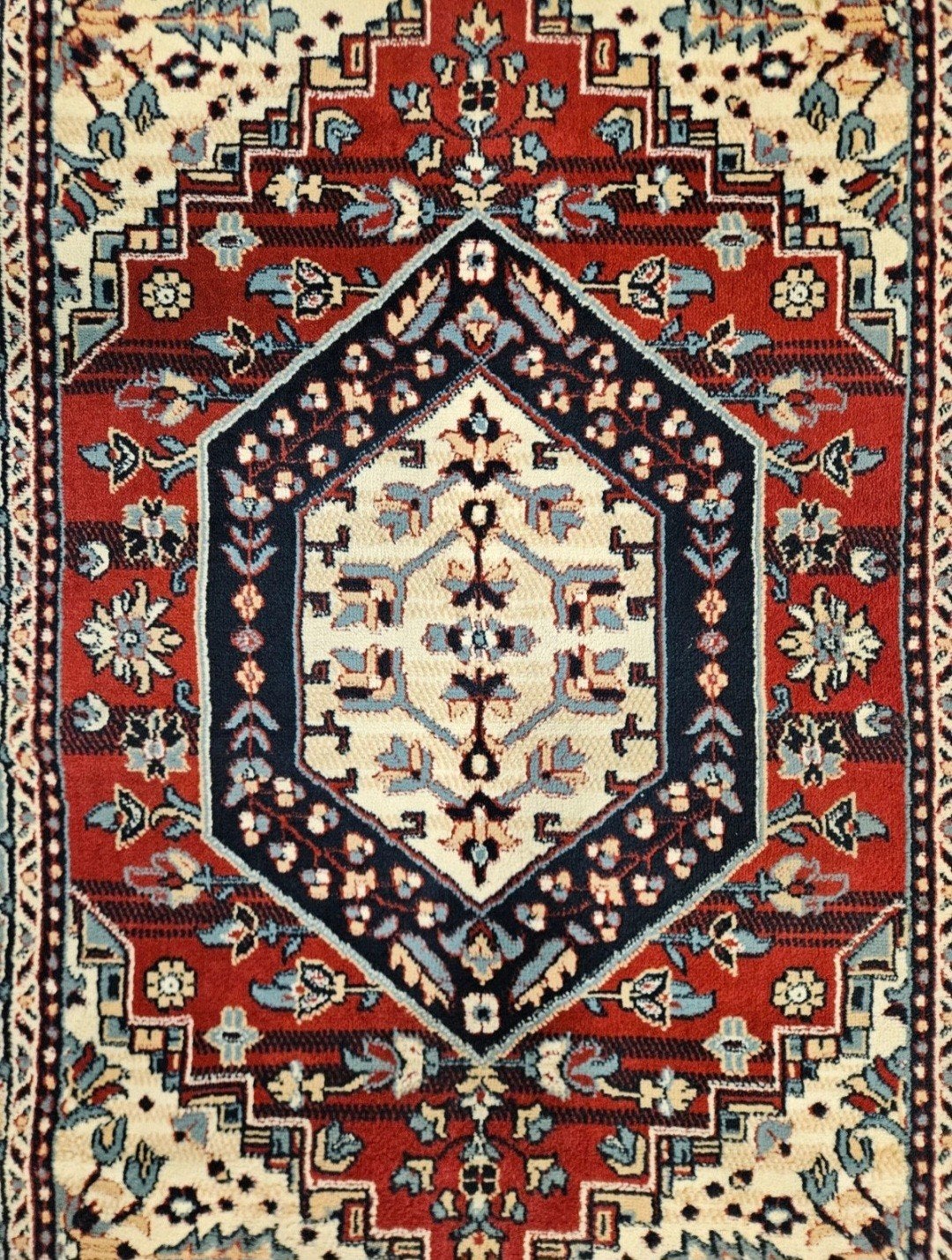 Vintage oosters Bidjar vloerkleed medallion rood 120x169cm, Gebruikt, 100 tot 150 cm, Persian, Perzisch, vintage, oosters, hype