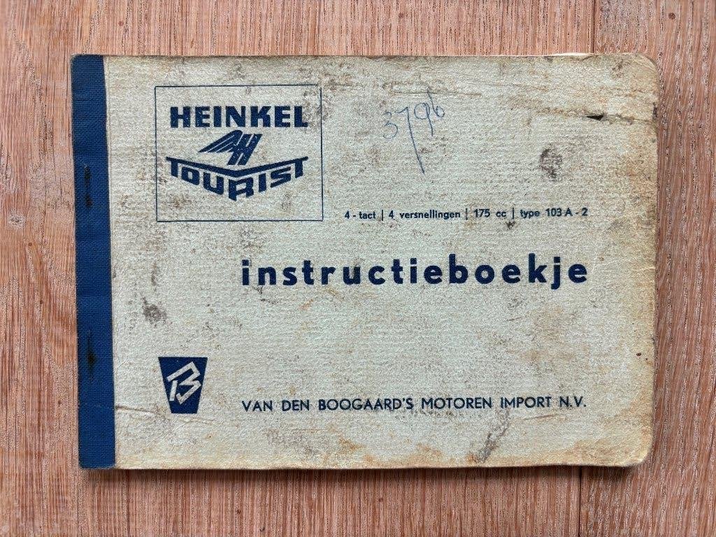 Nederlands instructieboekje HEINKEL Tourist 175cc, Motoren, Ophalen of Verzenden, Overige merken