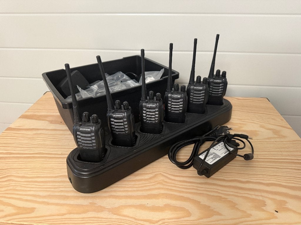 Baofeng Portofoon Set met Combilader en Oortjes, Telecommunicatie, Ophalen, Gebruikt, Portofoon of Walkie-talkie, Met broekklem