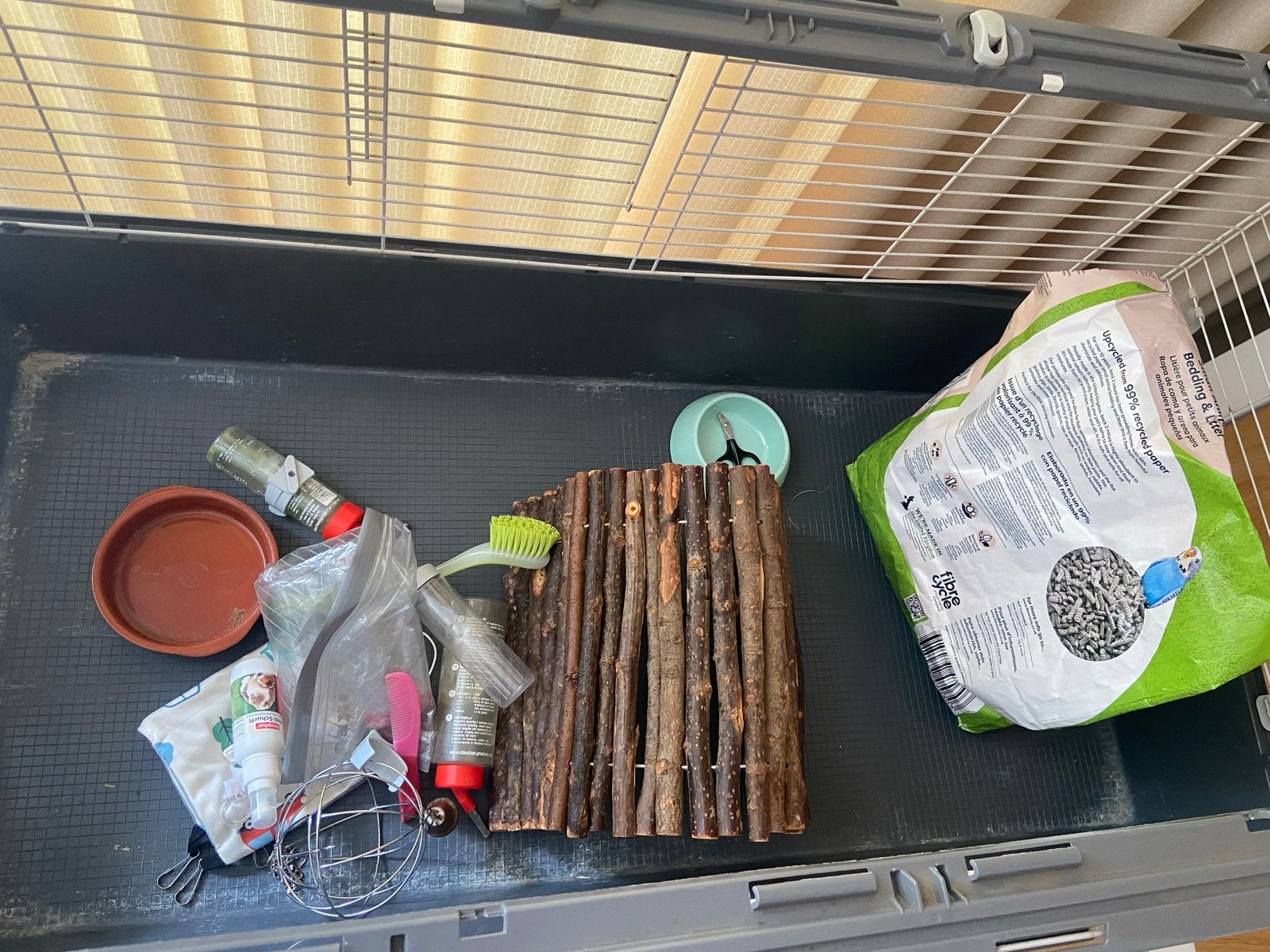Cavia hok met toebehoren, Ophalen