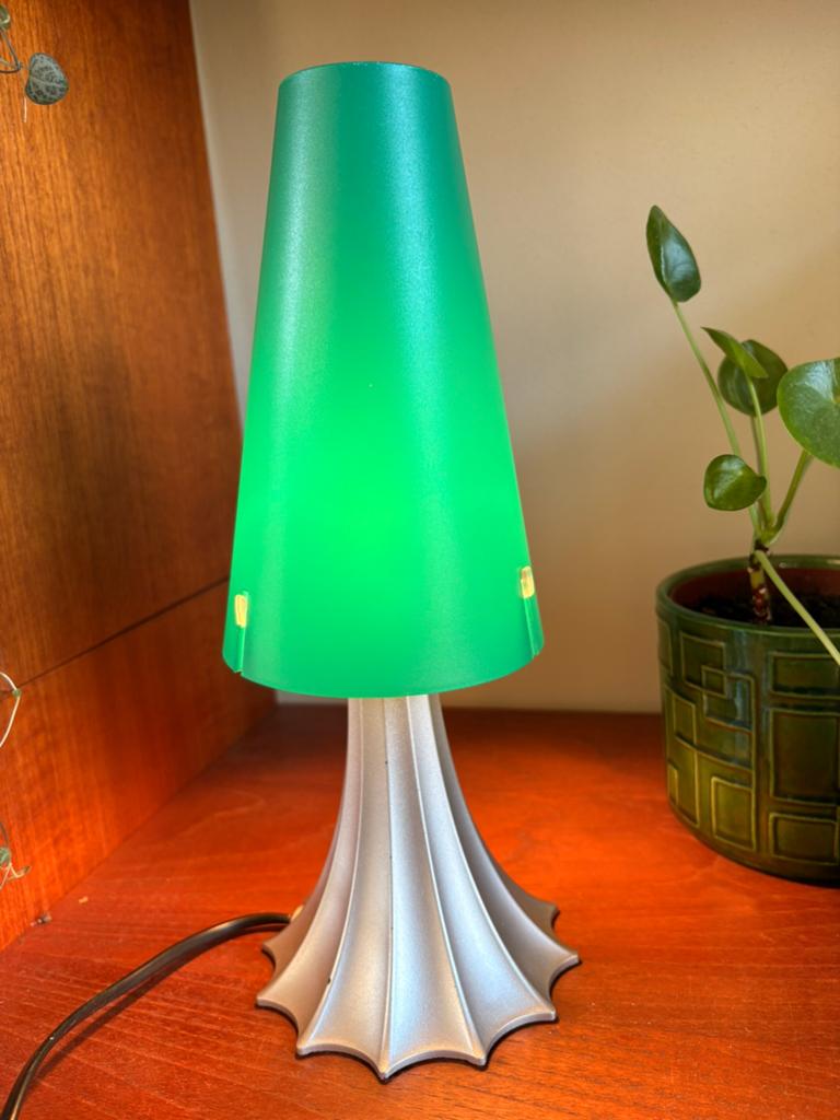 Zeldzame Sidecar Alessandro Mendini mimi tafellamp 💚, Kunststof, Gebruikt, Ophalen of Verzenden, Vintage, retro, mid century, space age