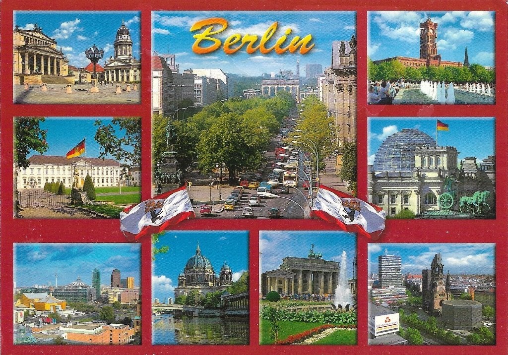 Ansichtkaart  	Berlijn (Duitsland)	9-luik, Verzamelen, Verzenden, 1980 tot heden, Gelopen, Duitsland