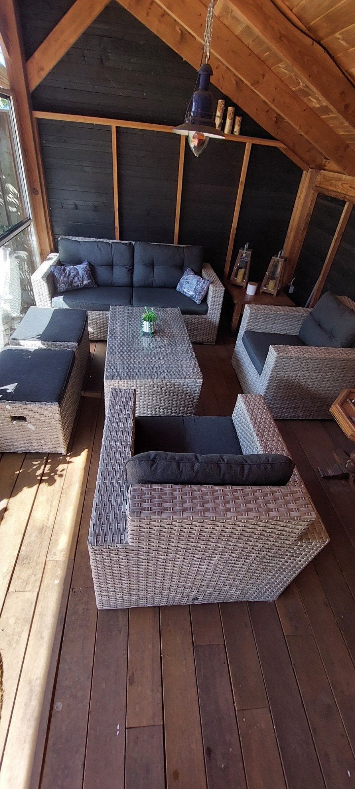 Loungeset zgan !, 6 zitplaatsen, Ophalen of Verzenden, Zo goed als nieuw, Wicker