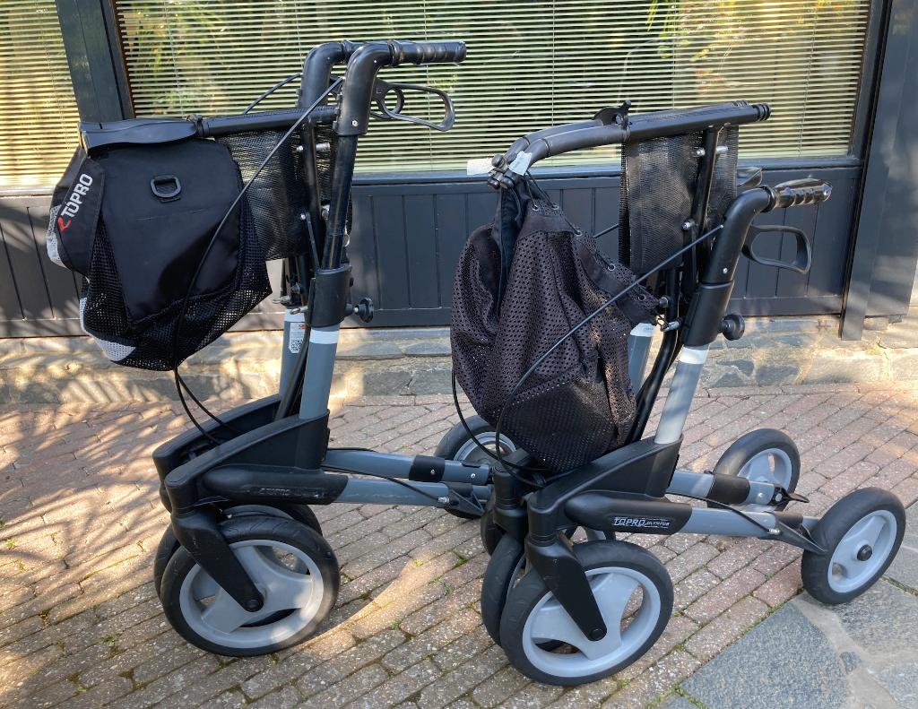 2 Topro Olympos rollators met tas of net i.z.g.s., Diversen, Ophalen, Opvouwbaar, Zo goed als nieuw