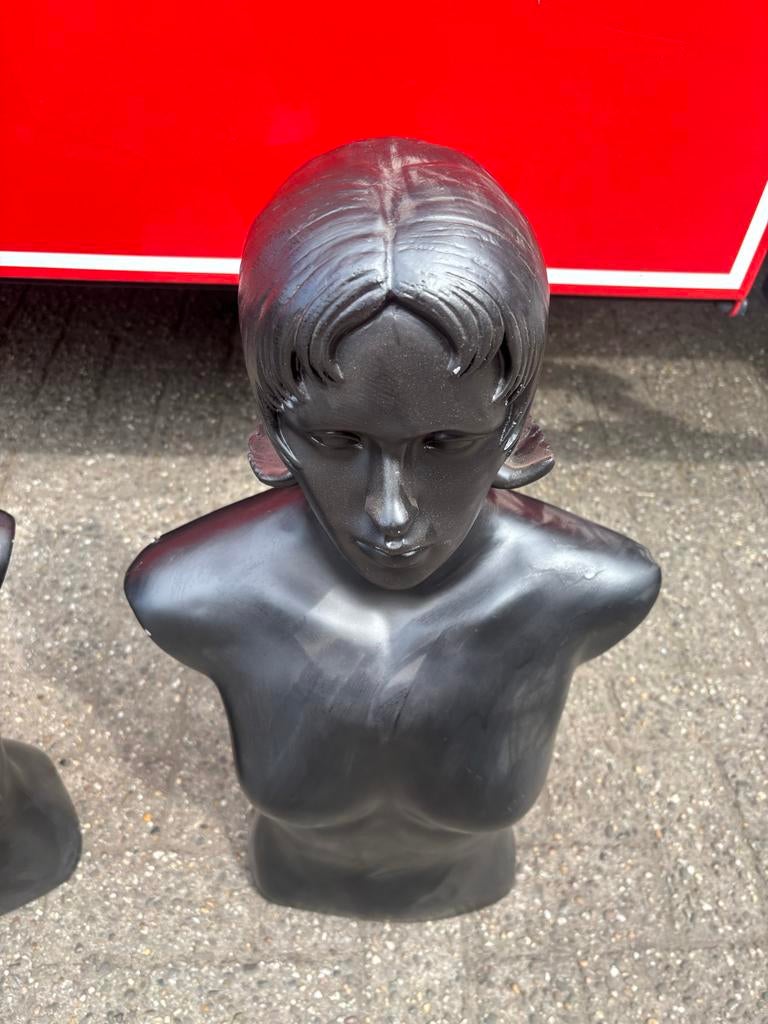 3 zwarte paspoppen, torso's €20,-, Verzamelen, Poppen, Ophalen, Gebruikt, Overige typen