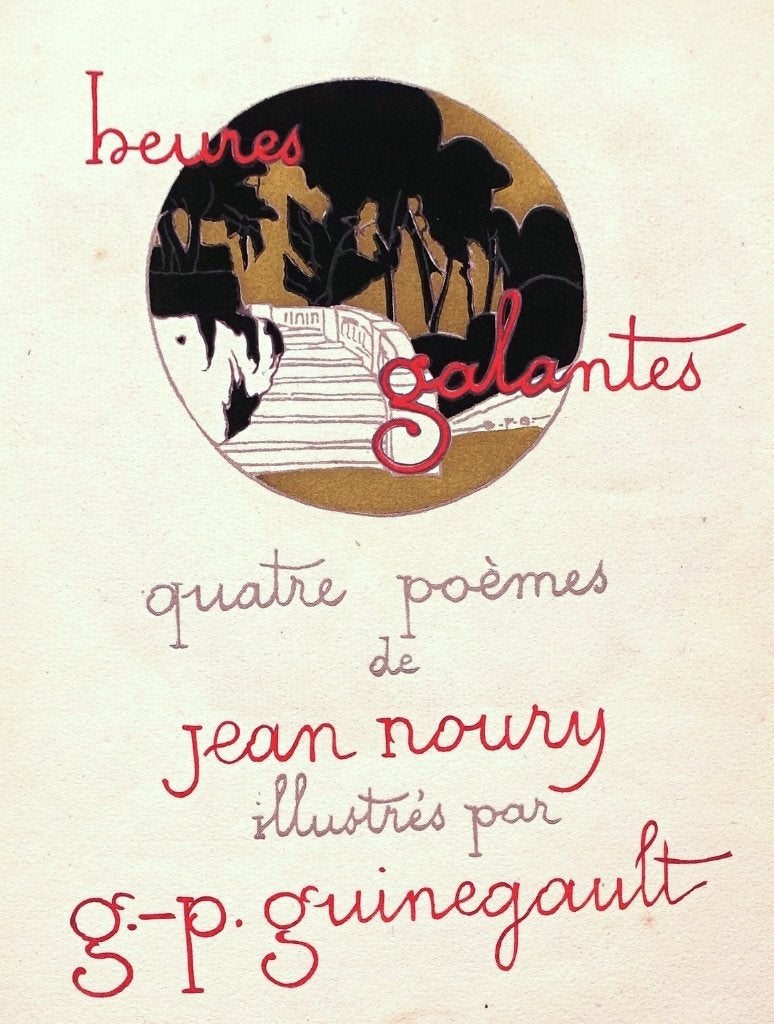 Heures Galantes [c1925] 4 ill. Pochoir Guinegault Art Deco, Ophalen of Verzenden
