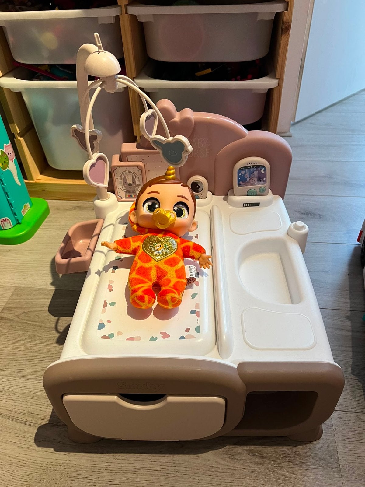 Smoby Baby Nurse verzorgingsstation met babyfoon en pop, Ophalen, Babypop