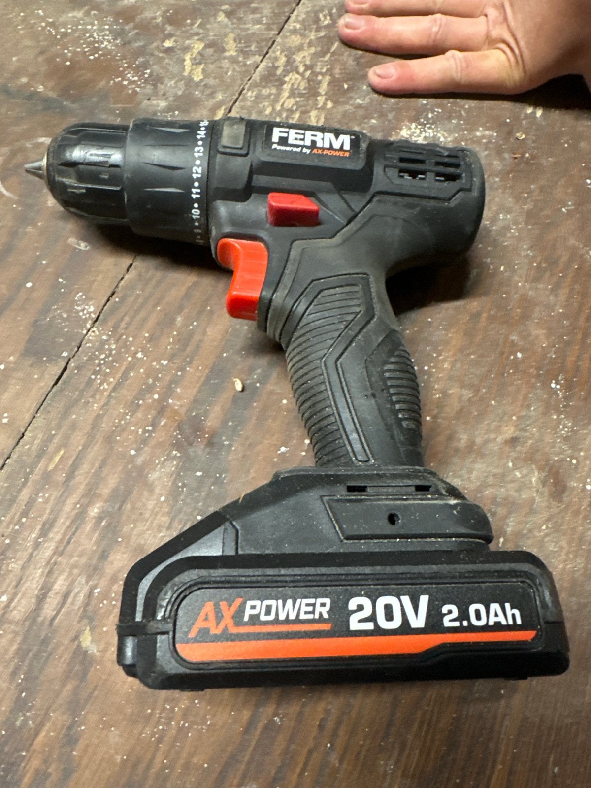 Ferm AX Power 20V Accuboormachine - Zo goed als nieuw, Variabele snelheid, Ophalen of Verzenden, Minder dan 400 watt, Zo goed als nieuw