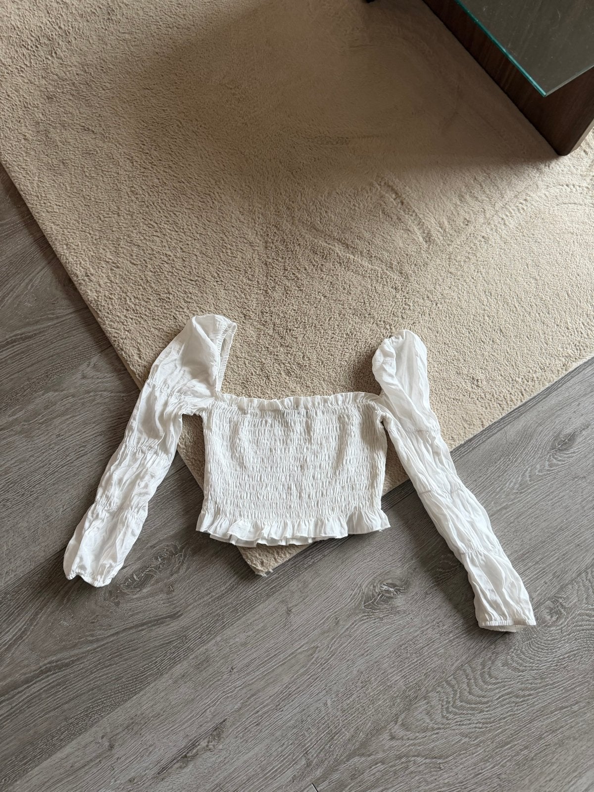 Witte Shein top Maat S, Kleding | Dames, Tops, Verzenden, Gedragen, Maat 36 (S), Wit