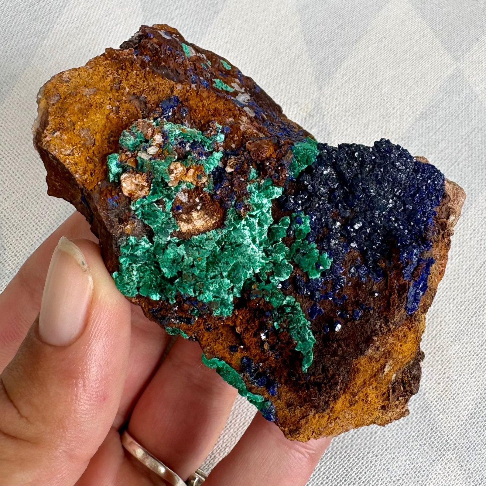 Azuriet, malachiet, Verzamelen, Ophalen of Verzenden, Mineraal