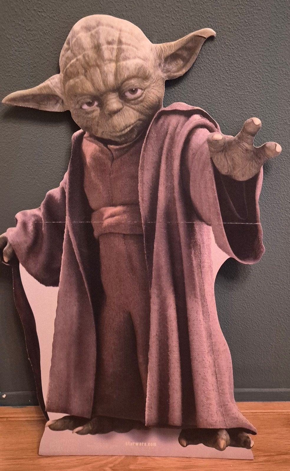 Star Wars Kartonnen Yoda Figuur -75 cm, Ophalen of Verzenden, Gebruikt, Beeldje of Buste