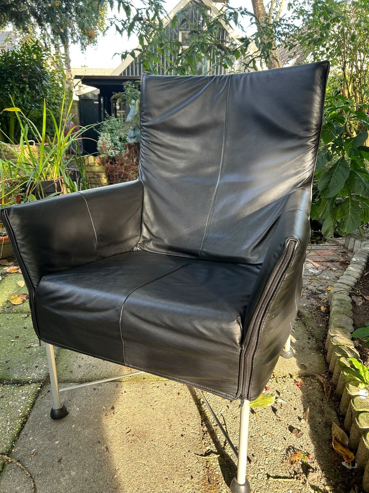 Montis Charly zwart Tobago leer Gerard van den Berg, Ophalen, Minder dan 75 cm, Design, Leer