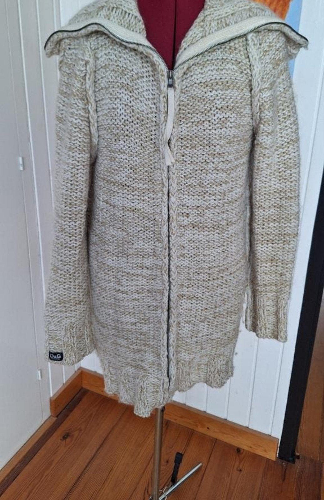Prachtig dik vest/jas van D&G - Dolce & Gabbana, Maat 38/40 (M), Dolce & Gabbana, Beige, Ophalen of Verzenden