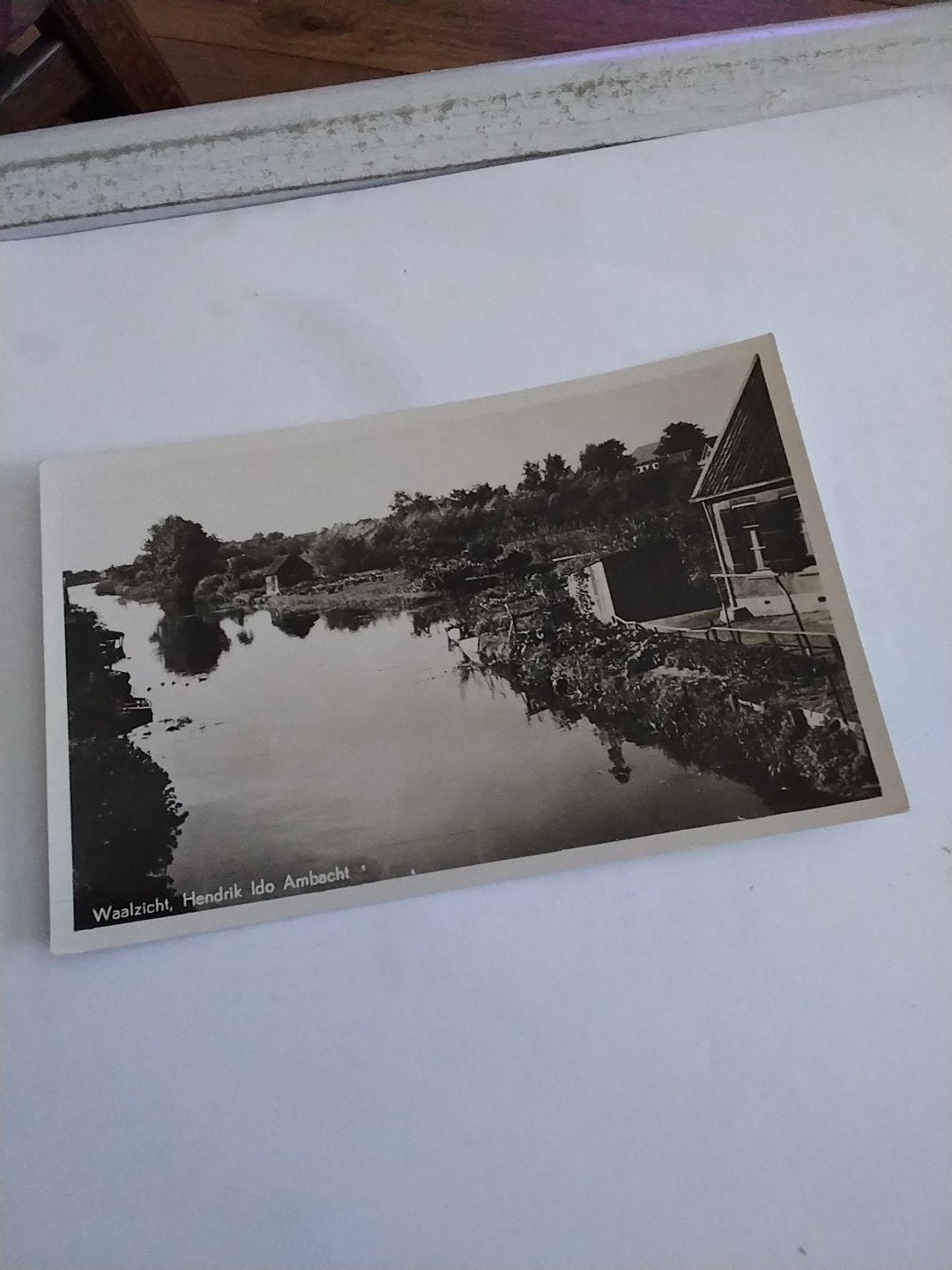 Oude Ansichtkaart Waalzicht, Hendrik Ido Ambacht, Ophalen of Verzenden, Zuid-Holland