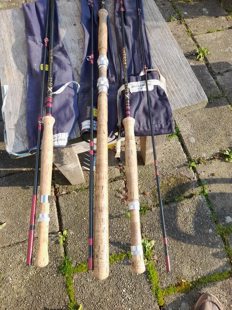 Vintage Bruce Walker England vlieg en spinhengels, Watersport en Boten, Hengelsport | Vliegvissen, Ophalen of Verzenden, Zo goed als nieuw