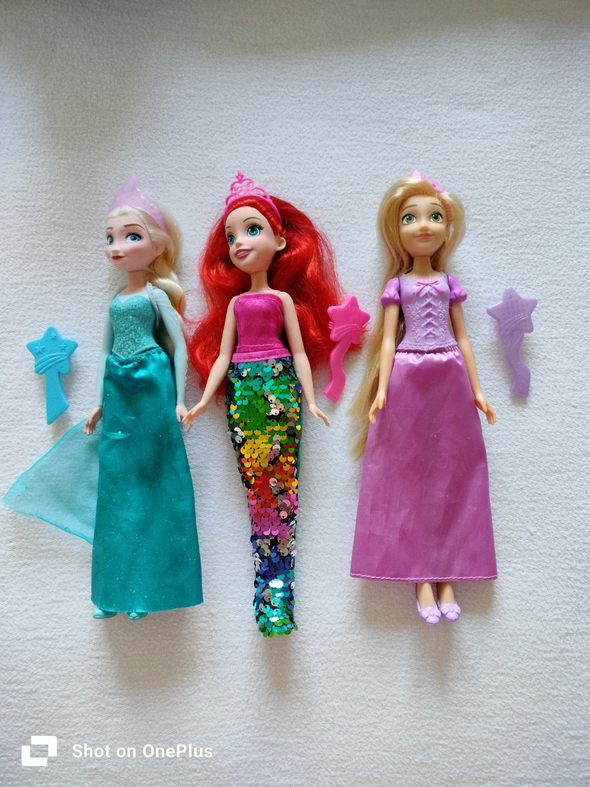Disney Prinsessen Poppen - Elsa, Ariël en Rapunzel, Ophalen of Verzenden, Gebruikt, Overige typen