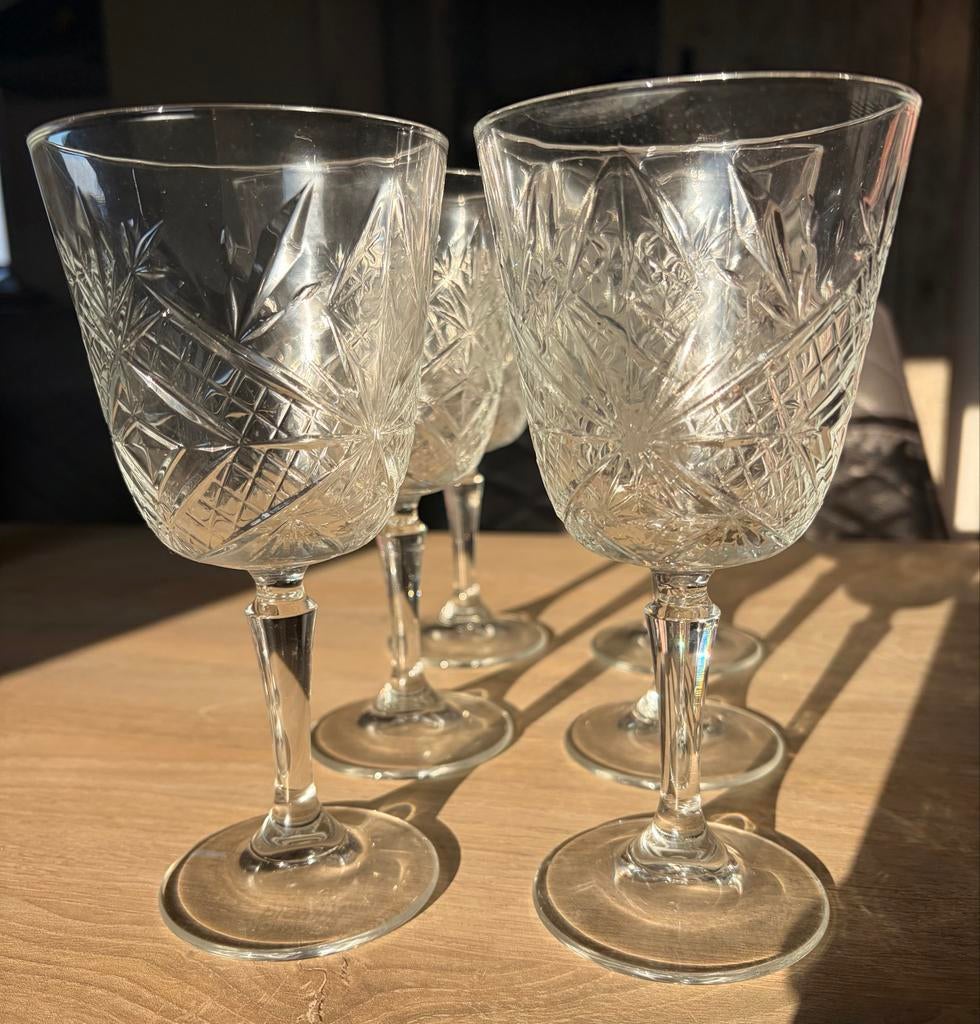 Set van 6 kristallen wijnglazen Blomus, Ophalen