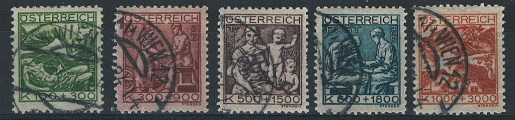 Oostenrijk no 442/446   Gebruikt, Ophalen of Verzenden, Gestempeld