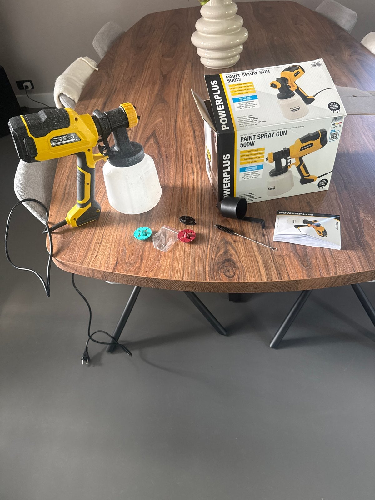 Powerplus Verfspuit 500W - nieuw, Ophalen of Verzenden, Nieuw, Verfspuit of Verfpomp