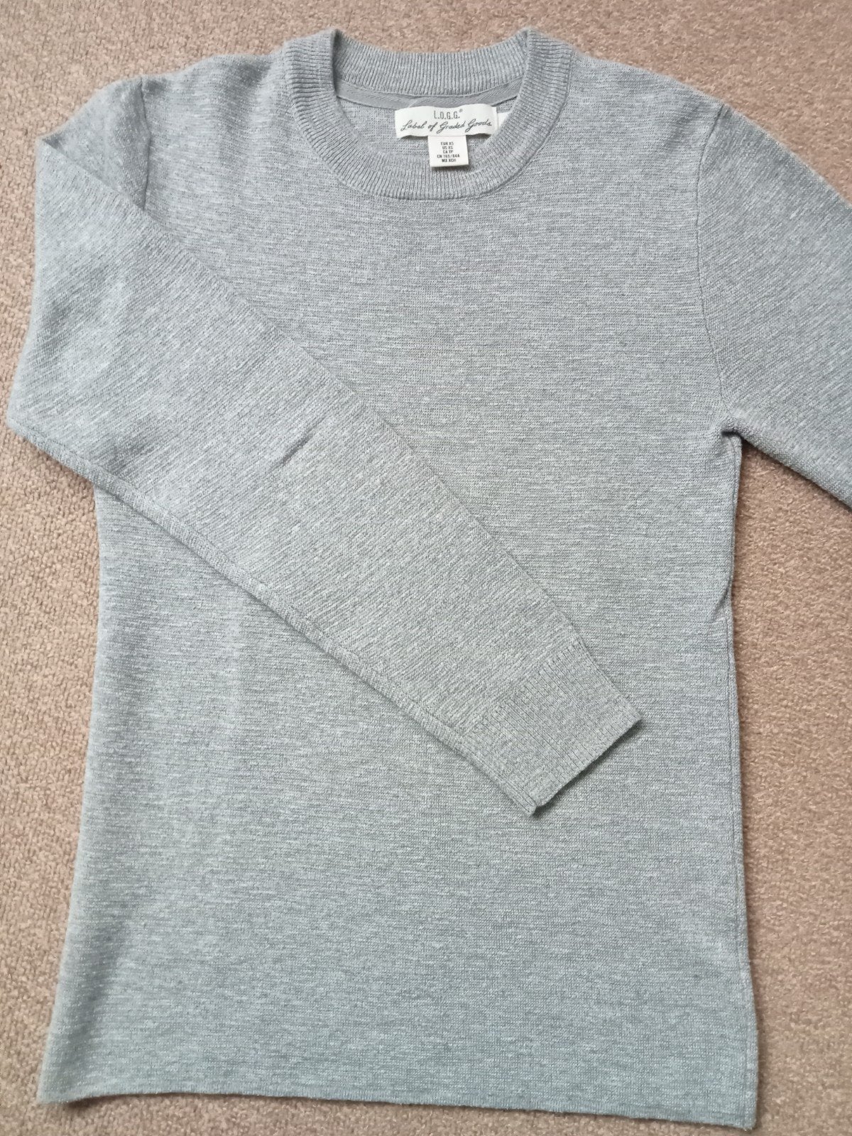 L.O.G.G. H&M Grijze Trui - Maat XS, Ophalen of Verzenden, Zo goed als nieuw, Maat 46 (S) of kleiner, Grijs