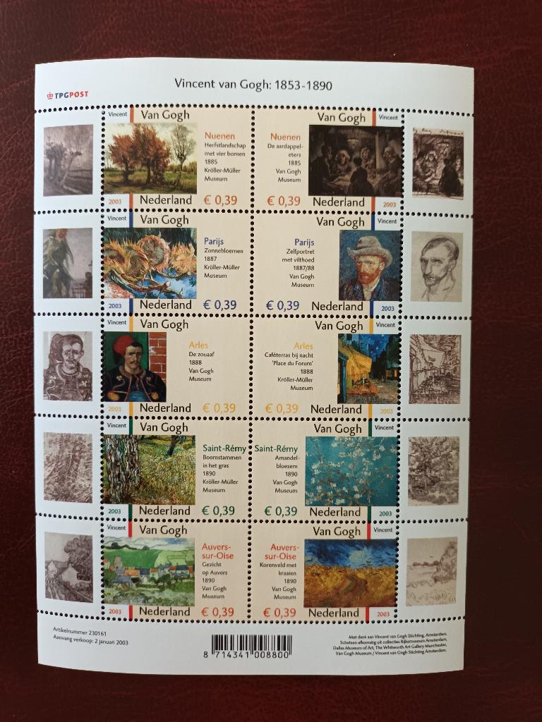 NVPH V2142-51 > Vincent v Gogh uit 2003 > Luxe postfris>Kijk, Postzegels en Munten, Verzenden, Na 1940, Postfris