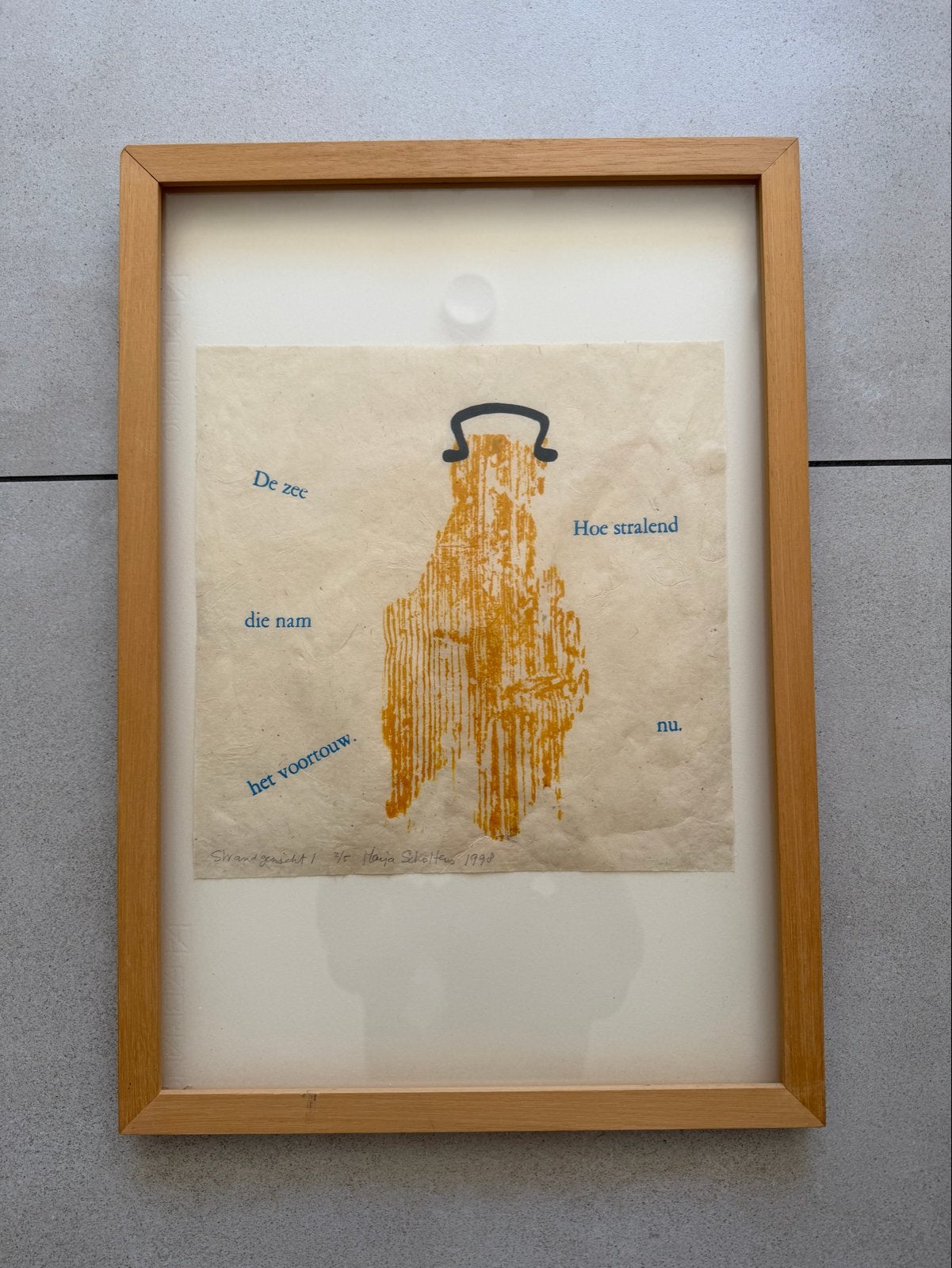 Unieke Zeefdruk "De Zee" van Haija Sekac, 1998, Ophalen of Verzenden, Zeefdruk, Gesigneerd, 1950 - 1999