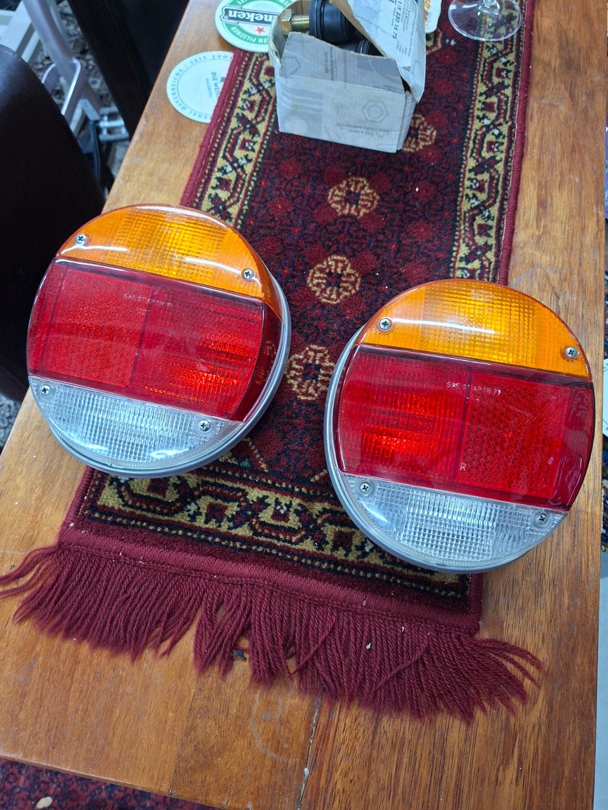 Ronde achterlichten voor vw kever (set van 2), Ophalen, Gebruikt, Oldtimer onderdelen