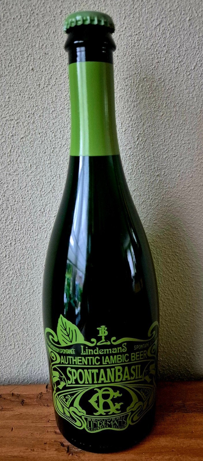 Fles Lindemans SpontanBasil speciaal bier Vlezenbeek België, Verzamelen, Ophalen of Verzenden, Nieuw, Flesje(s), Overige merken