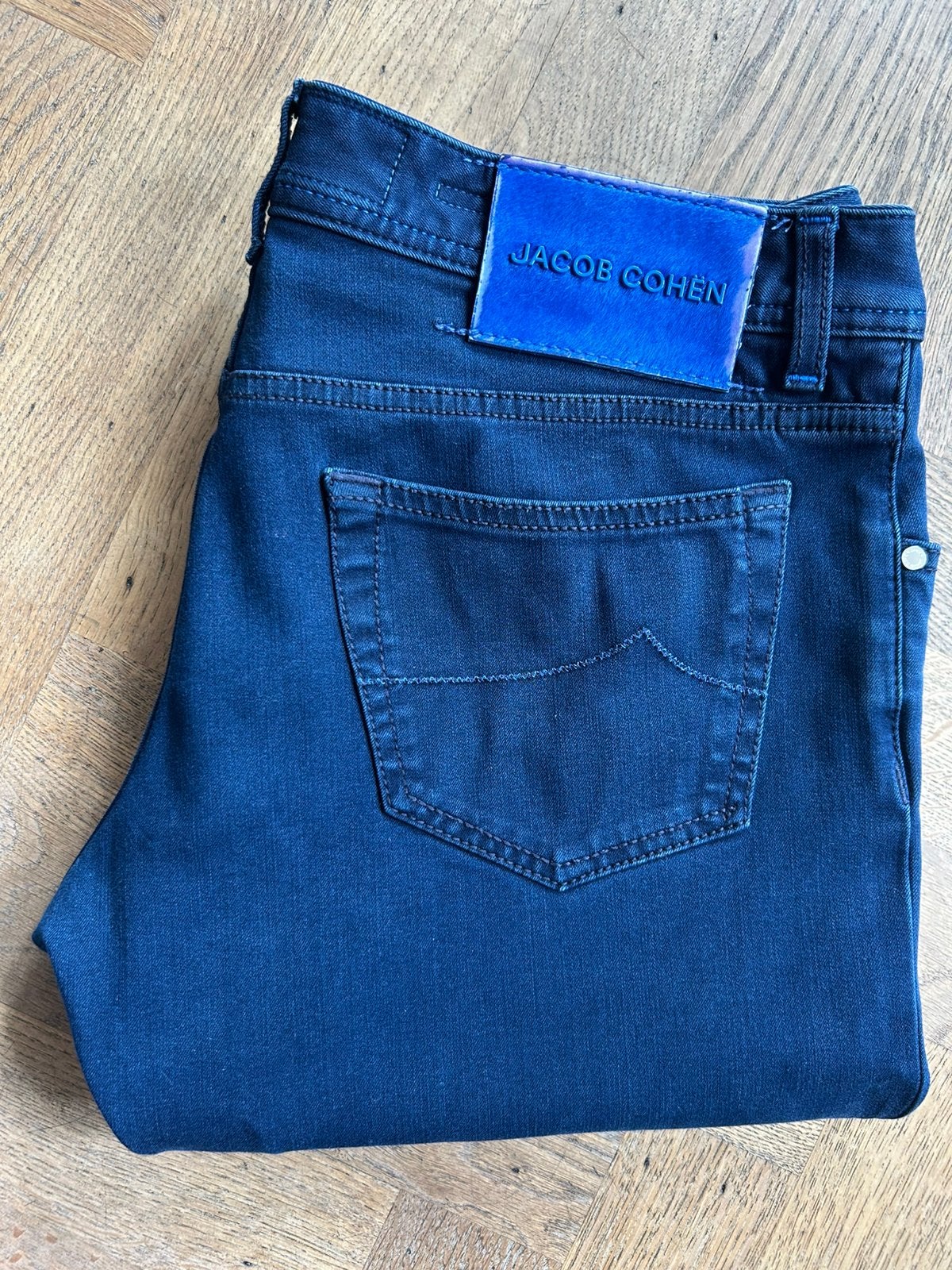 Jacob Cohen Nick Slim jeans maat 36, ingekort, Ophalen of Verzenden, Gedragen, Blauw, W36 - W38 (confectie 52/54)