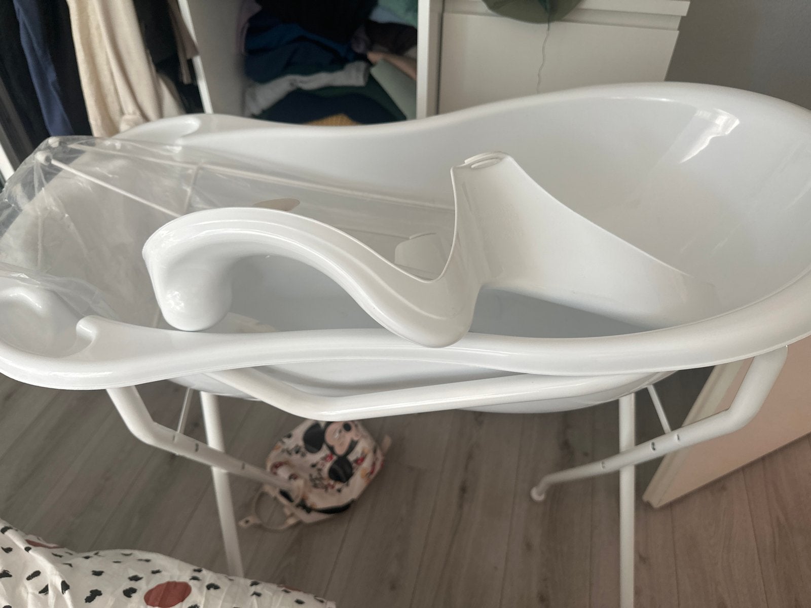 Babybadje met standaard en badzitje, Nieuw, Badje, Standaard, Ophalen
