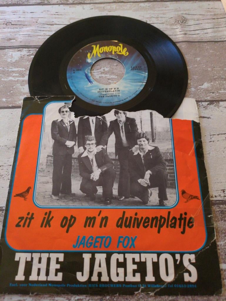 The Jageto's - Zit ik op m'n duivenplaatje - Single, Cd's en Dvd's, Vinyl Singles, Gebruikt, Single, Nederlandstalig, 7 inch, Ophalen of Verzenden