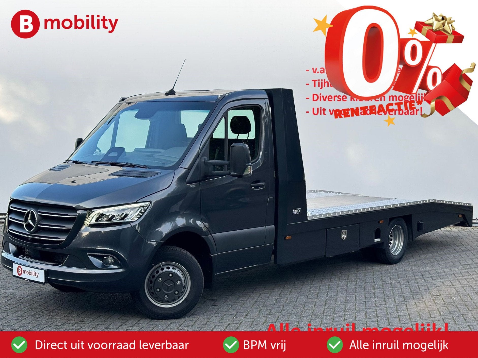 Mercedes-Benz Sprinter 519 CDI Tijhof AluLiner V/A €32 Per, Stof, Gebruikt, Start-stop-systeem, Bedrijf