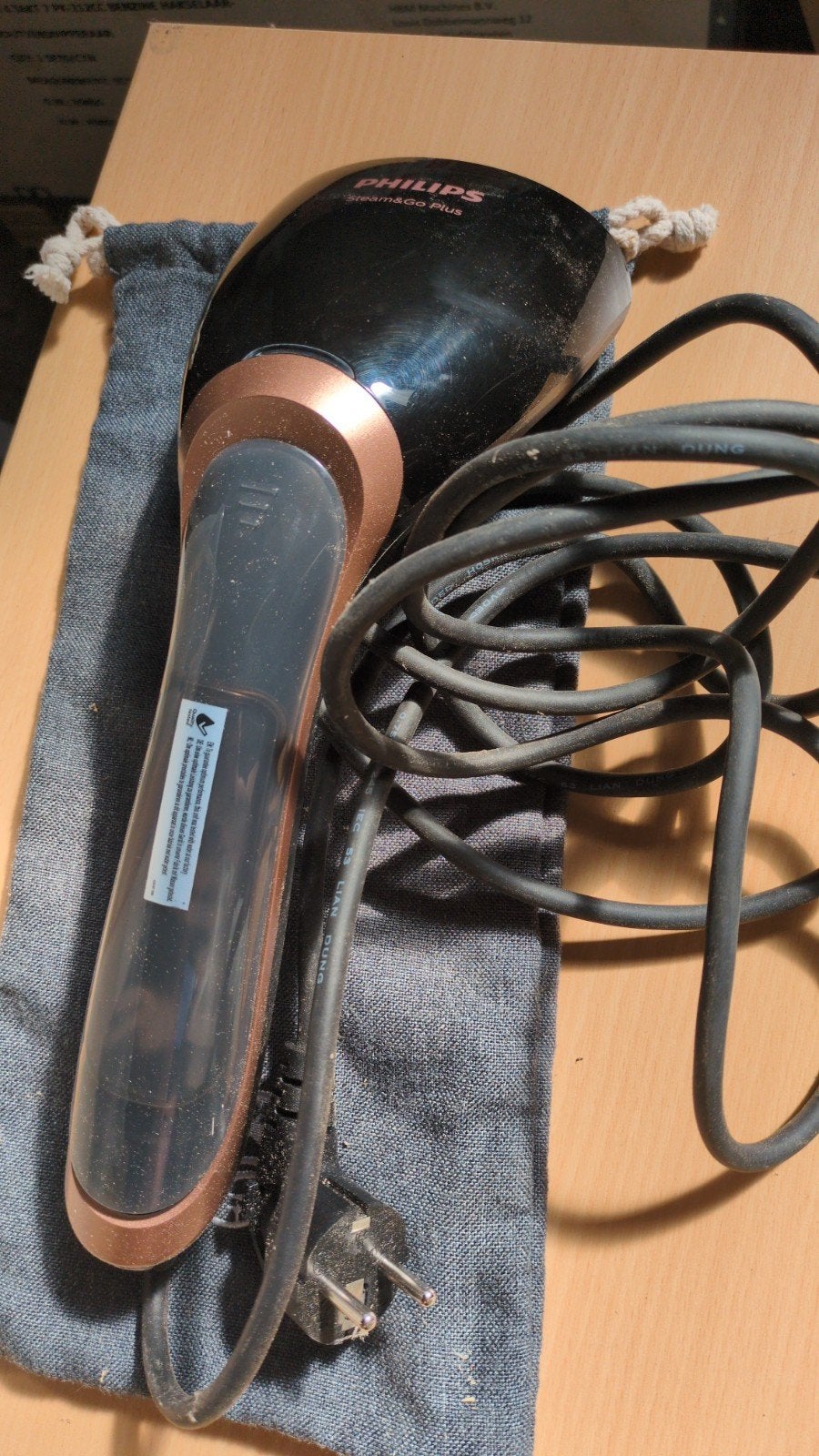 Philips Stoomstrijkijzer met lang snoer en opbergtas, Ophalen of Verzenden, Strijkijzer met snoer