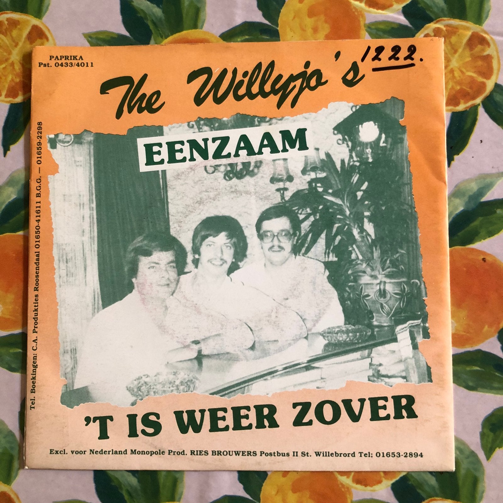 The Willyjo's , 't is weer zover ... vinyl single, Ophalen of Verzenden, Zo goed als nieuw, Overige formaten, Levenslied of Smartlap
